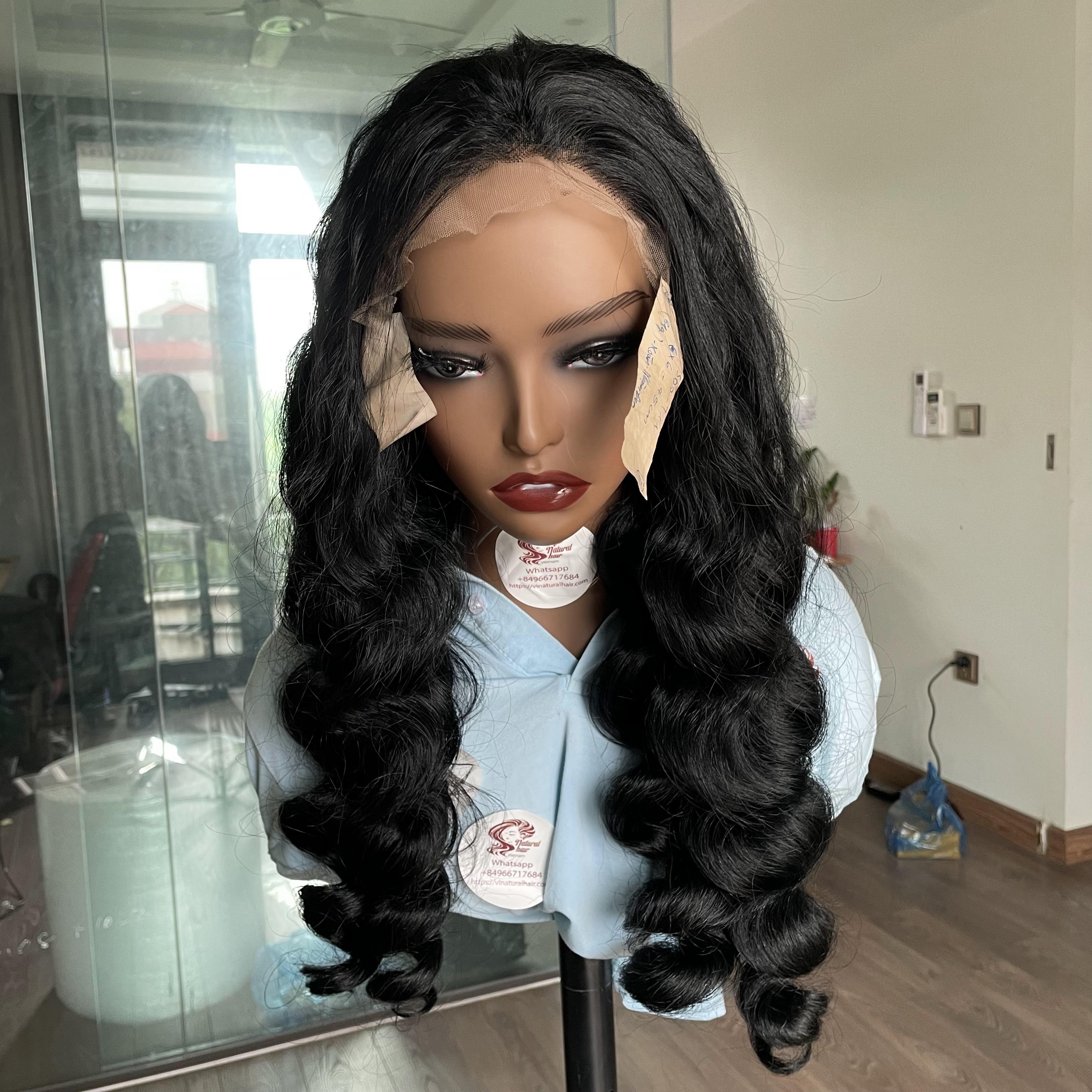 22" Wavy Vietnamese Human Hair Wig 6x6 Lace Closure Wigs Beauty Products For Women - 100% Vietnamese Virgin Raw Hair 