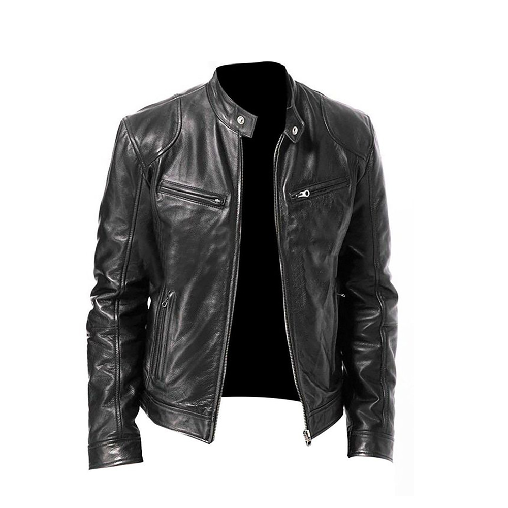 Custom Genuine Sheep Leather Jacket Wholesale Windbreaker Clothing Color Men's Fashion Leather Jacket 