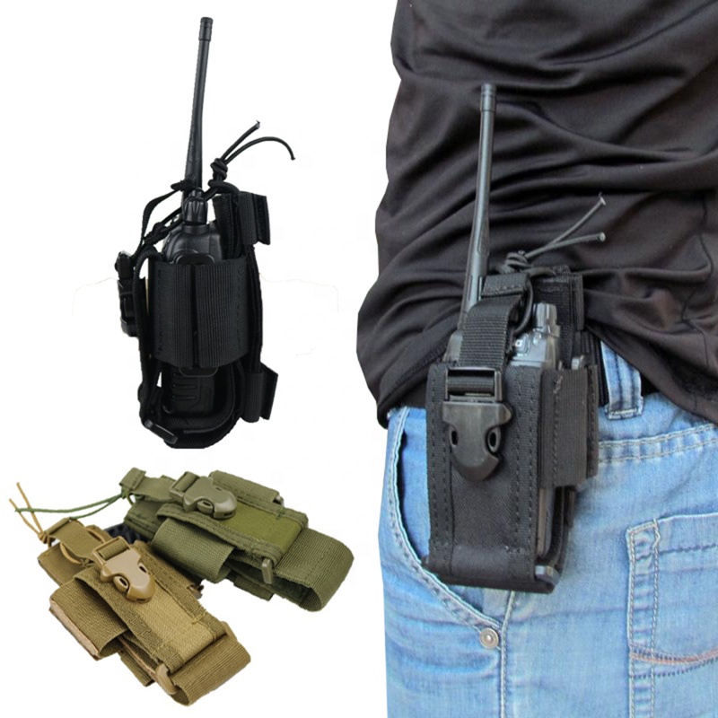 Adjustable Molle Radio Pouch Tactical Interphone Holder For Vest And Duty Belt For Outdoor Camping &amp; Hiking Use 