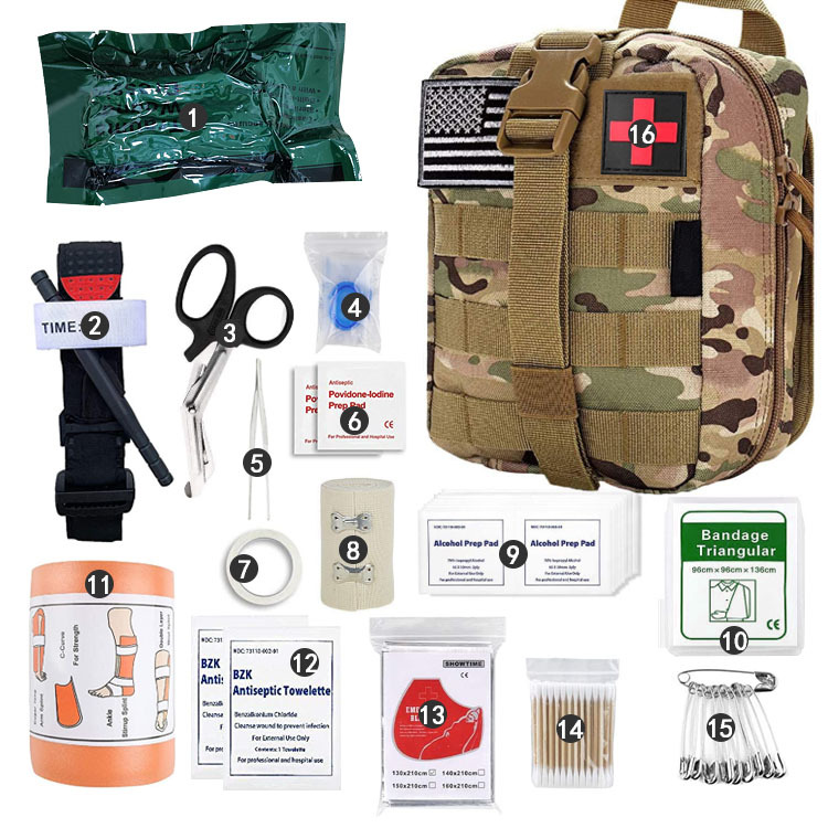 Obshorse Tactical Sos Bug Out Bag Tourniquet Emergency Survival Kit Gear Outdoor Ifak First Aid Kit 