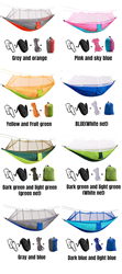 Low Moq Custom Logo Camping Hammock Outdoors,Double Swing Hanging Folding Parachute Hammock With Carry Bag 
