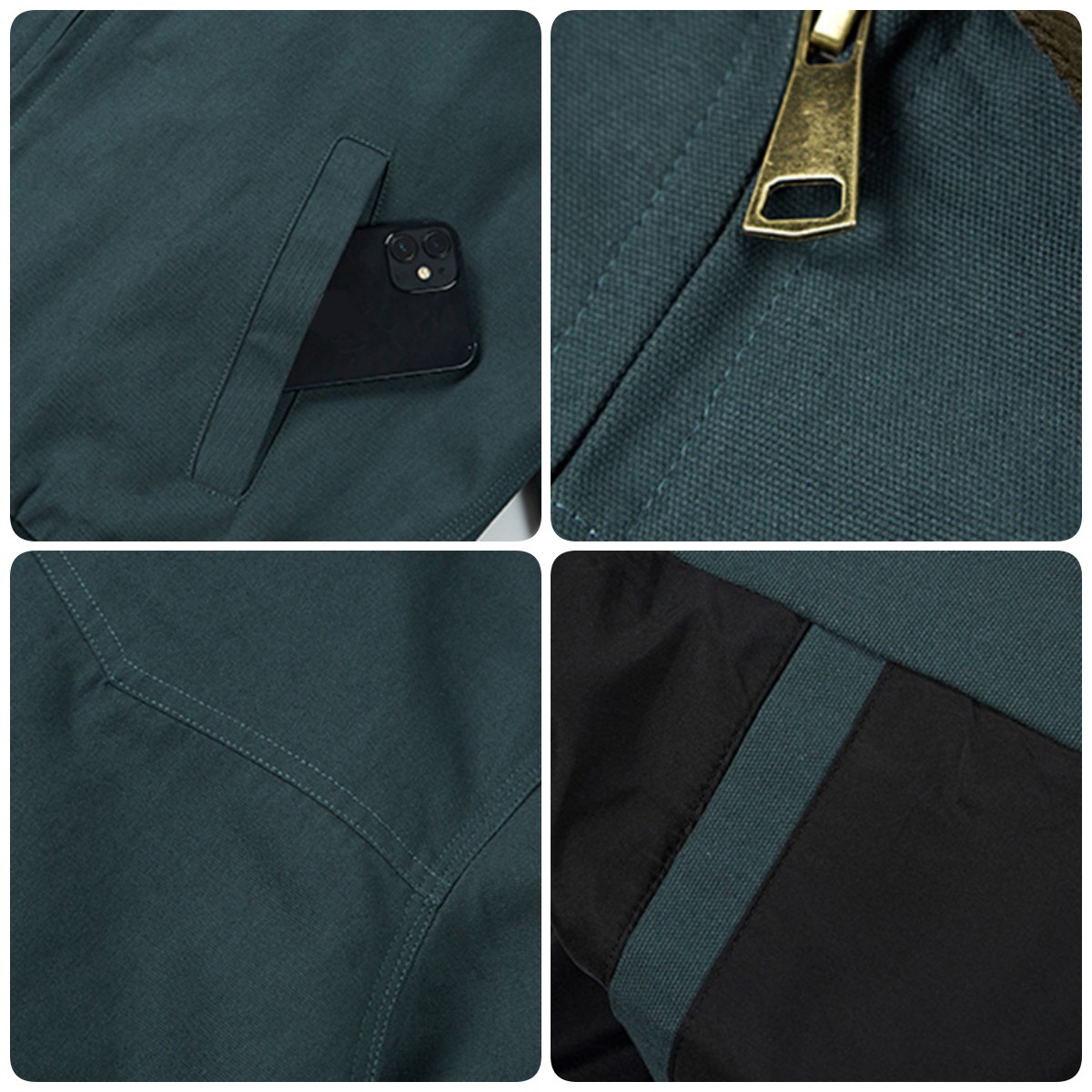 Men's Fashion Casual Windbreaker Bomber Jackets Coat Autumn Waterproof American Vintage Factory Customized Oxford Cloth Jacket