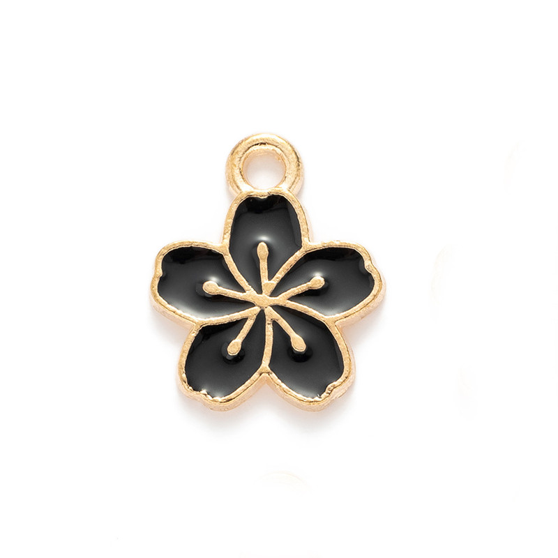 Enamel Cherry Blossoms Flower Charms Pendant For Jewelry Making Necklace Bracelet Earring Diy Jewelry Accessories Charms 