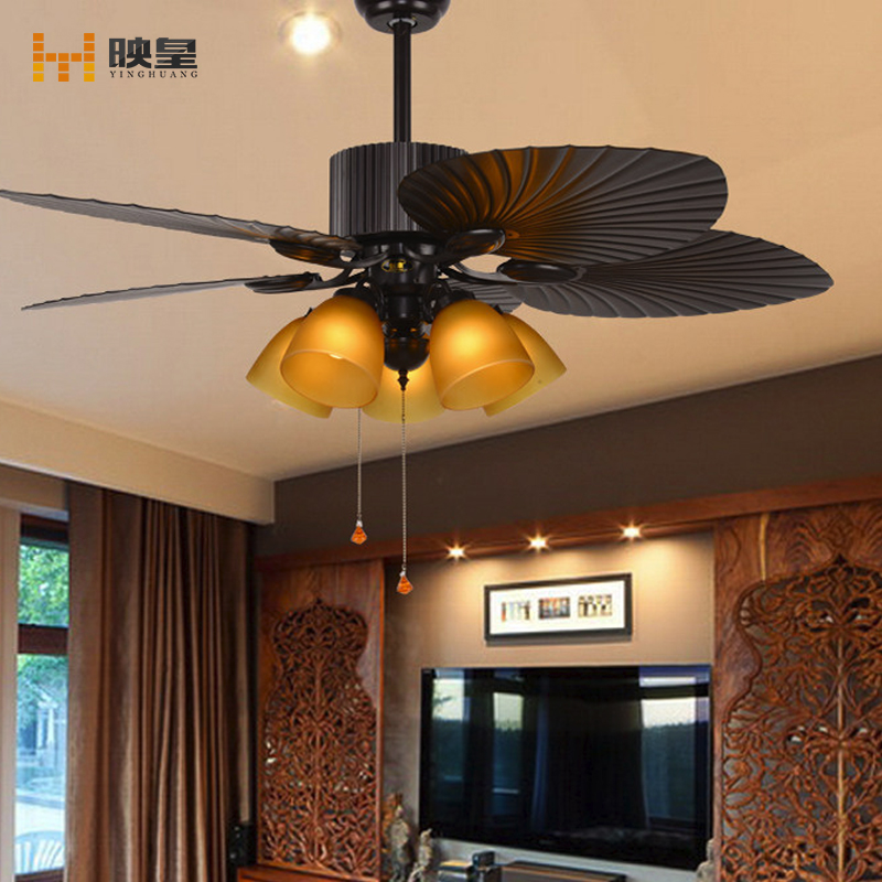 52 Inch Home Appliances Remote Control Hotel Classic Decorative Ceiling Fan With Light 