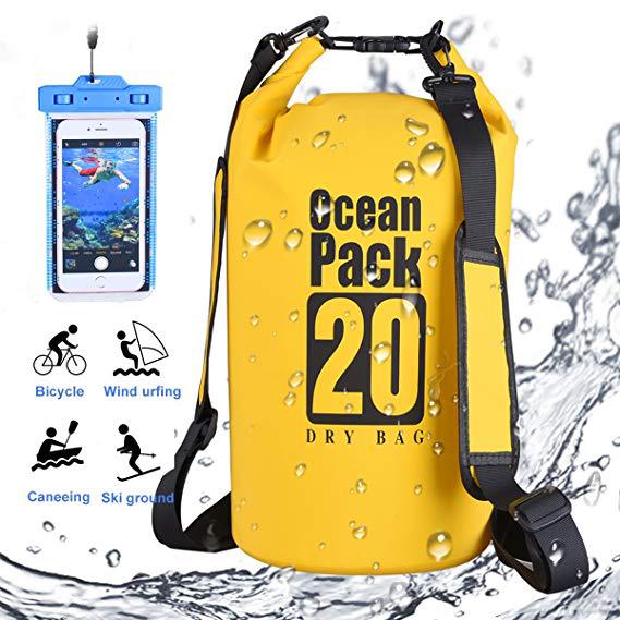 Ocean Pack Outdoor Waterproof Dry Bag For Hiking Camping Water Sports 2l 5l 10l 15l 20l 30l With Shoulder Strap Pvc Fabric Bags 