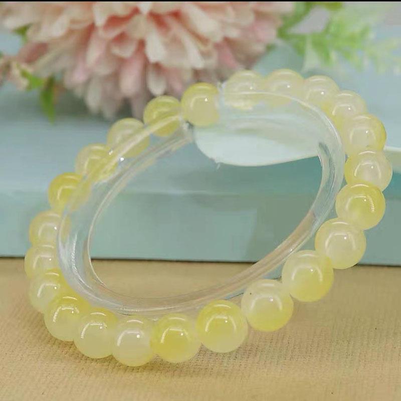 10mm Men Women Large Glass Semi-precious Stone Beaded Bracelets Custom Diy Glass Bracelets Can Add Charm For Jewelry Making 