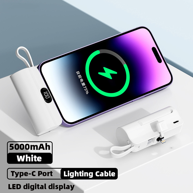 Portable Small External High Capacity Battery Mini 5000mah For Built-in Iphone Samsung Fast Charging Type C Charger Power Bank 
