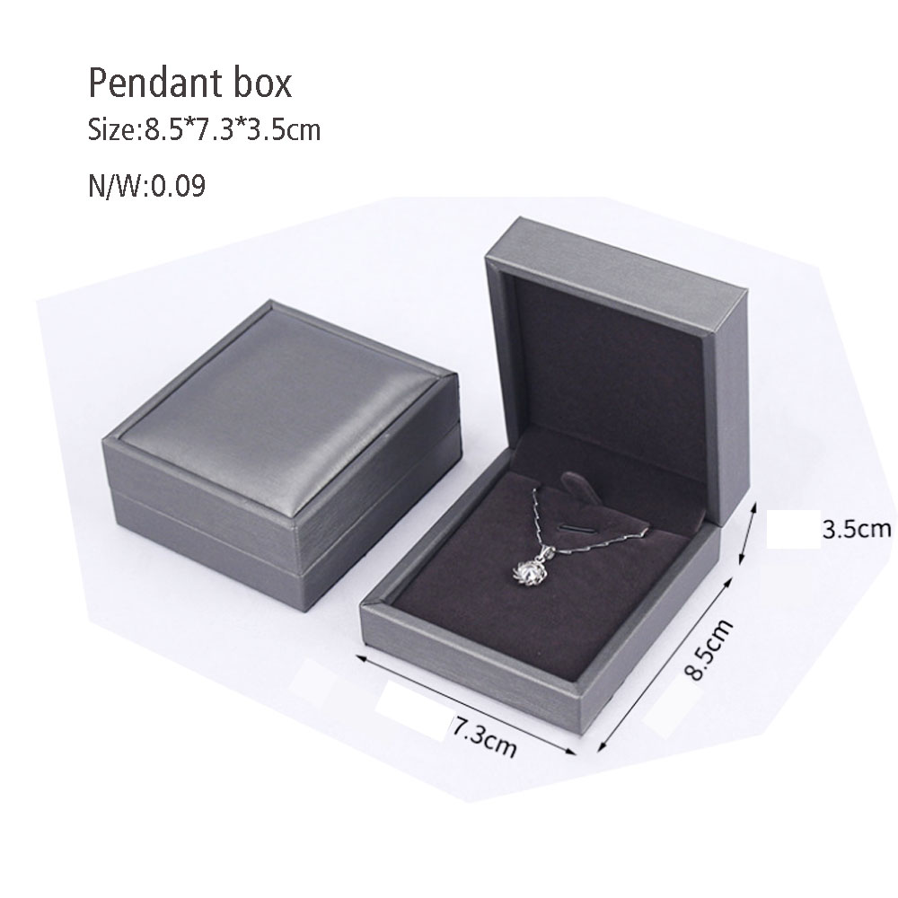 Jewelry Box Luxury Earring Bracelet Necklace Ring Box Jewelry Packaging Wholesale Custom Logo Leather Pu Leather Pendant Box 