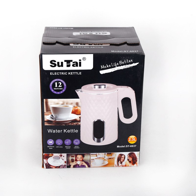 Sutai Home Appliance Stainless Steel Water Electric Kettle 2.3l Good Price Pink 