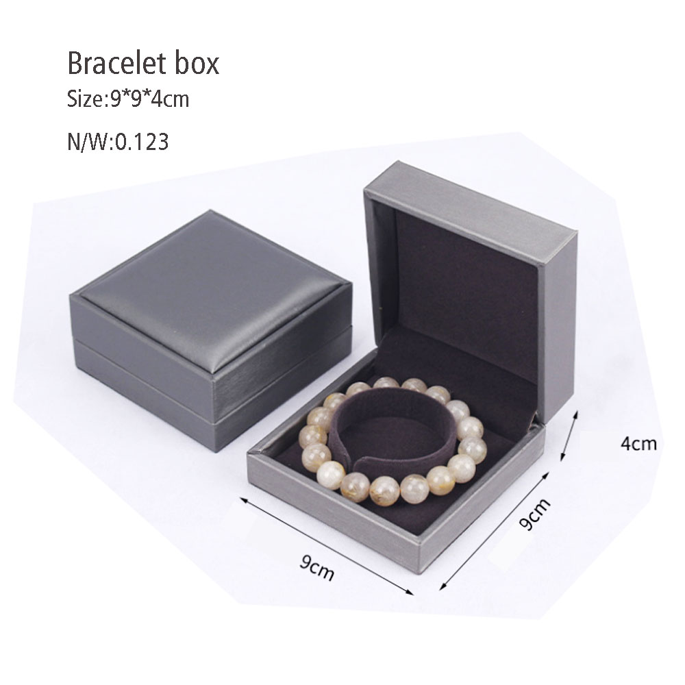 Jewelry Box Luxury Earring Bracelet Necklace Ring Box Jewelry Packaging Wholesale Custom Logo Leather Pu Leather Pendant Box 