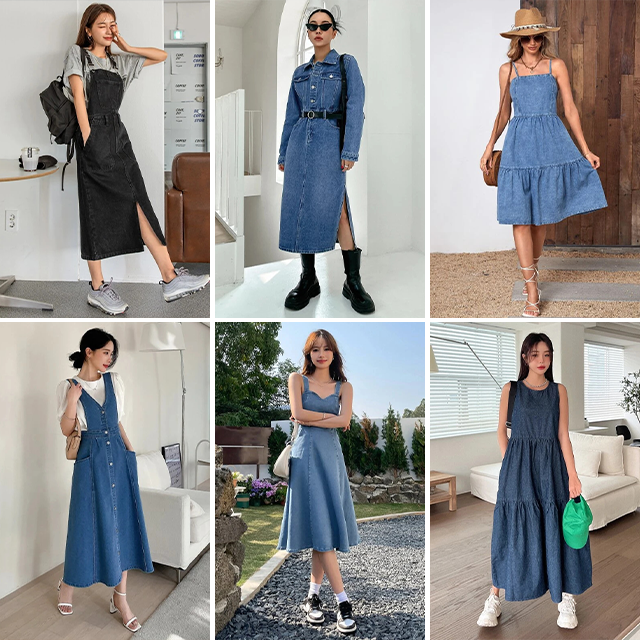 Second-hand Clothes Bulk Women's Denim Fashion Beautiful Second-hand Dress