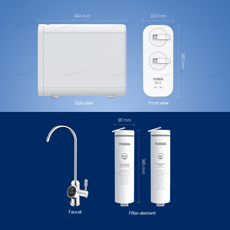 Tankless Smart Faucet Usa Tech 2-in-1 Filter Home Appliance Water Treatment Product Ro Filter Reverse Osmosis System Home Usage 