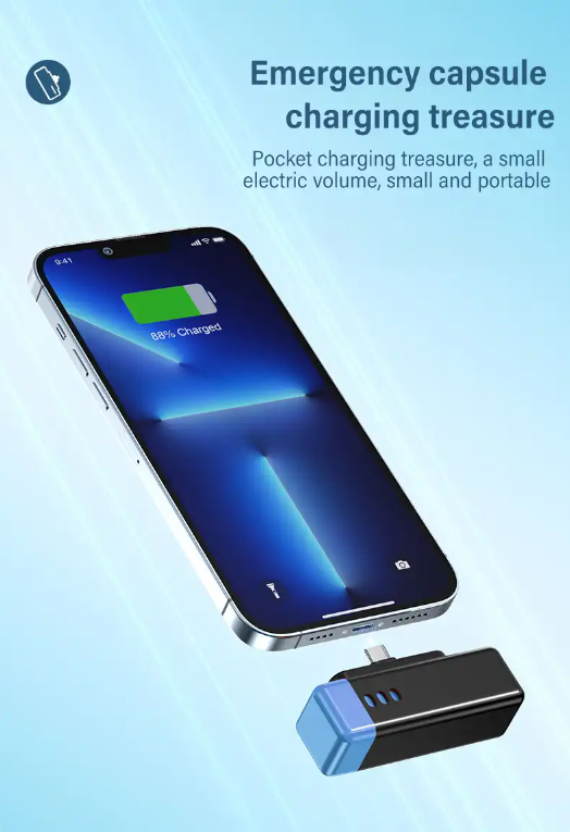 30 Off Latest Mini Capsule Power Bank 5000ah Battery Pack Tipo C Portable Charger For Cargador De Apple Iphone 15 Ultra Powerban 