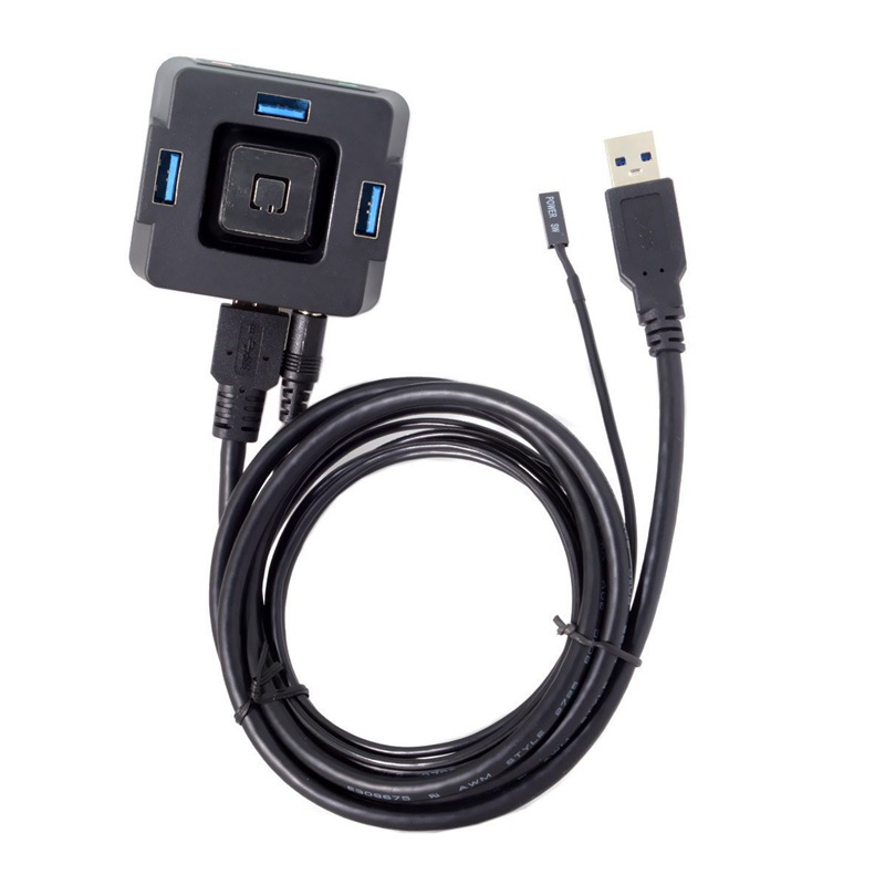 Rgeek Pc Desktop Wired Power Controller On/off Reset With Usb3.0 Button Switch Computer Accessory 