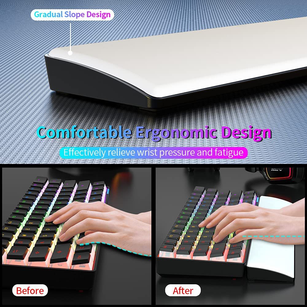 The New Computer Accessories Keyboard Wrist Rest Custom Remember Foam Sponge Abs Base Keyboard Hand Wrist Rest Pad Support 