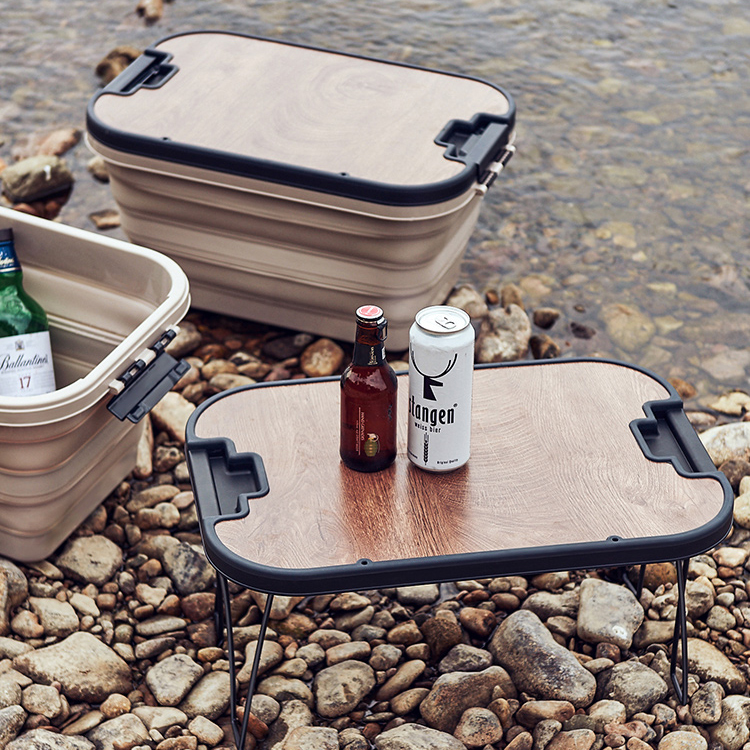 Multifunction Collapsible Sink With Table For Outdoor,Camping Picnic Basket 