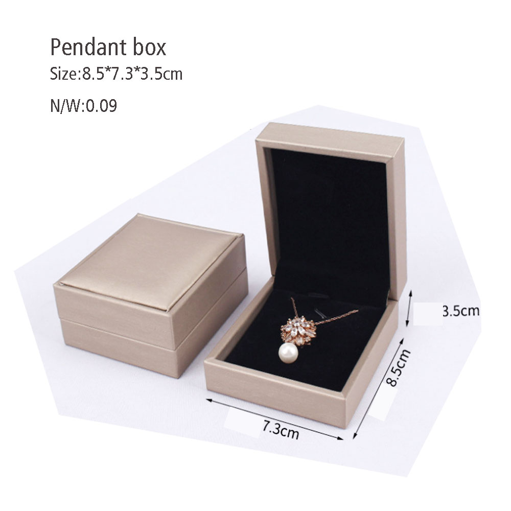 Jewelry Box Luxury Earring Bracelet Necklace Ring Box Jewelry Packaging Wholesale Custom Logo Leather Pu Leather Pendant Box 