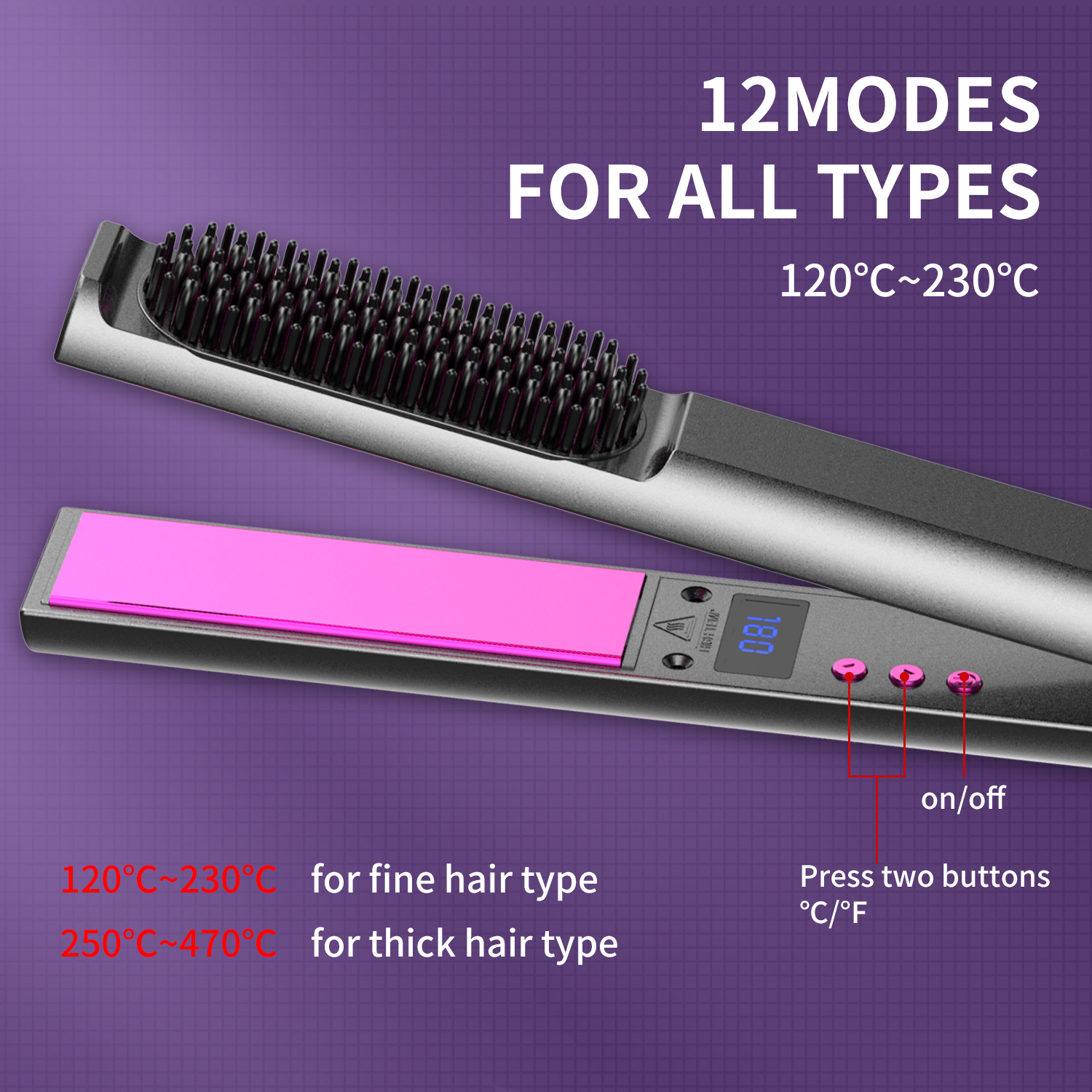 Ldy Home Appliances Beauty And Personal Care Appliance Customized Mini Hair Straightener Brushes Custom Colors 