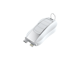 1200mah 2 In 1 Mini Key Chain Power Bank Emergency Phone Charger Type-c Camping Outdoor Keychain Power Bank For Iphone 