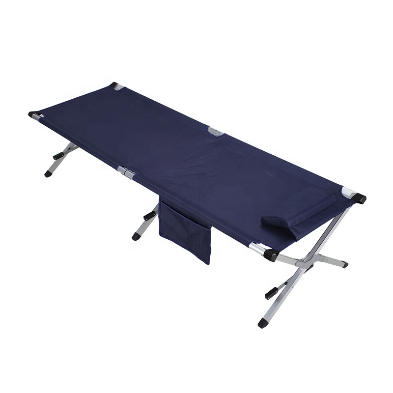 Portable Oem Aluminum Outdoor Oxford Sports Uniuersal Folding Sleeping Camp Cot Camping Bed Ultralight 