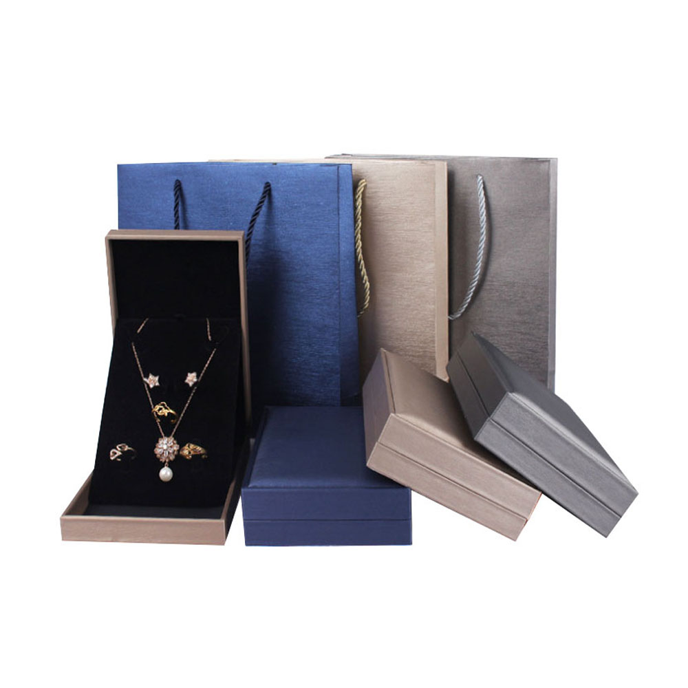 Jewelry Box Luxury Earring Bracelet Necklace Ring Box Jewelry Packaging Wholesale Custom Logo Leather Pu Leather Pendant Box 