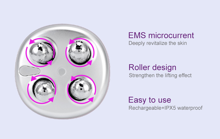 Beauty Products Skin Tightening Wrinkle Removal Muscle Stimulator Electric Machine Ems Face Roller Massager For Beauty Equipment 