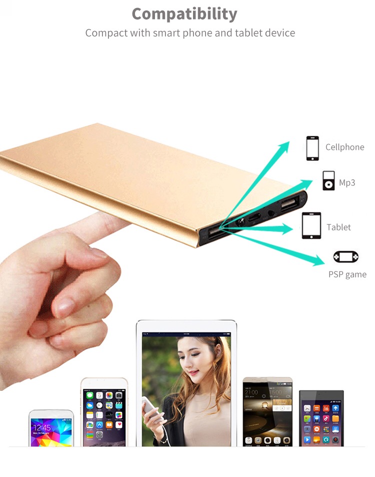 Aluminum Alloy Power Bank 10000mah 20000mah Power Bank For All Iphone Phones Power Bank Charger 