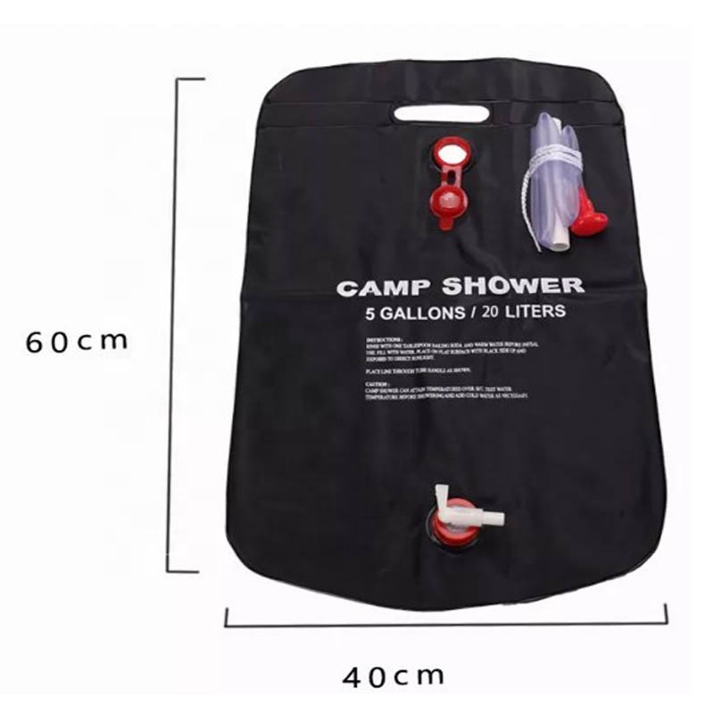 Hiking Camping Outdoor Sports 5 Gallons 20l Pvc Portable Camping Outdoor Rescue Emergency Bathing Bag Solar Shower Bag 