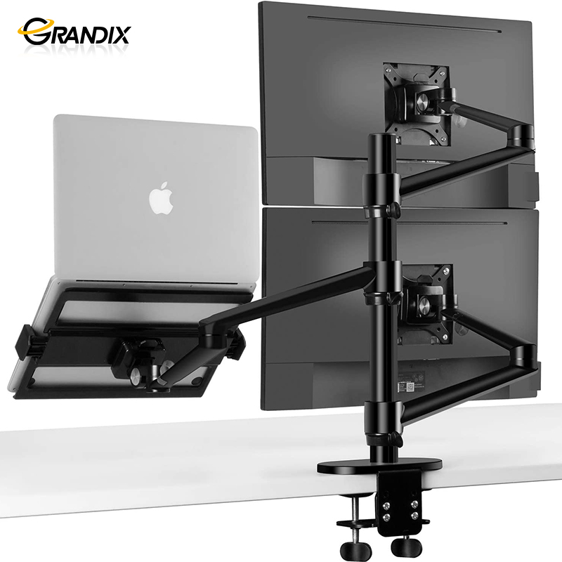 High Quality Multifunctional Other Computer Accessories Laptop Stand Dual Triple Monitor Arm With Tray 