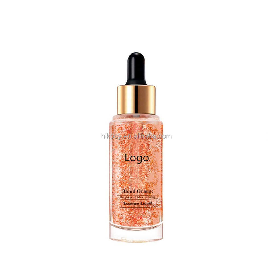 Oem Moisturizing Anti Wrinkle Blood Orange 24k Gold Foil Vitamin C Brighten Skin Care Serum Beauty Products Face Serum 