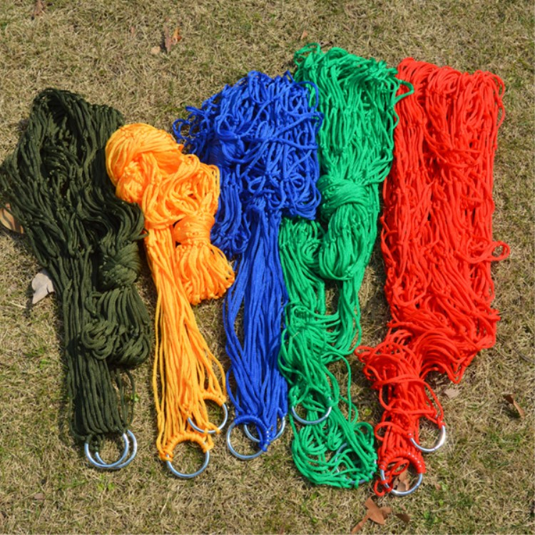 Wholesale 5 Colors Portable Hammock Net Mesh Bed Outdoors Hammock Easy Packing 