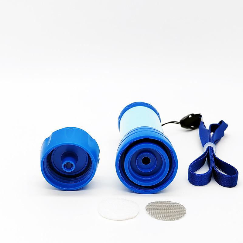 Quanji Survival Straw Water Filters Outdoor Camping Hiking Mini Water Filter Straw Portable Water Purifier Set 