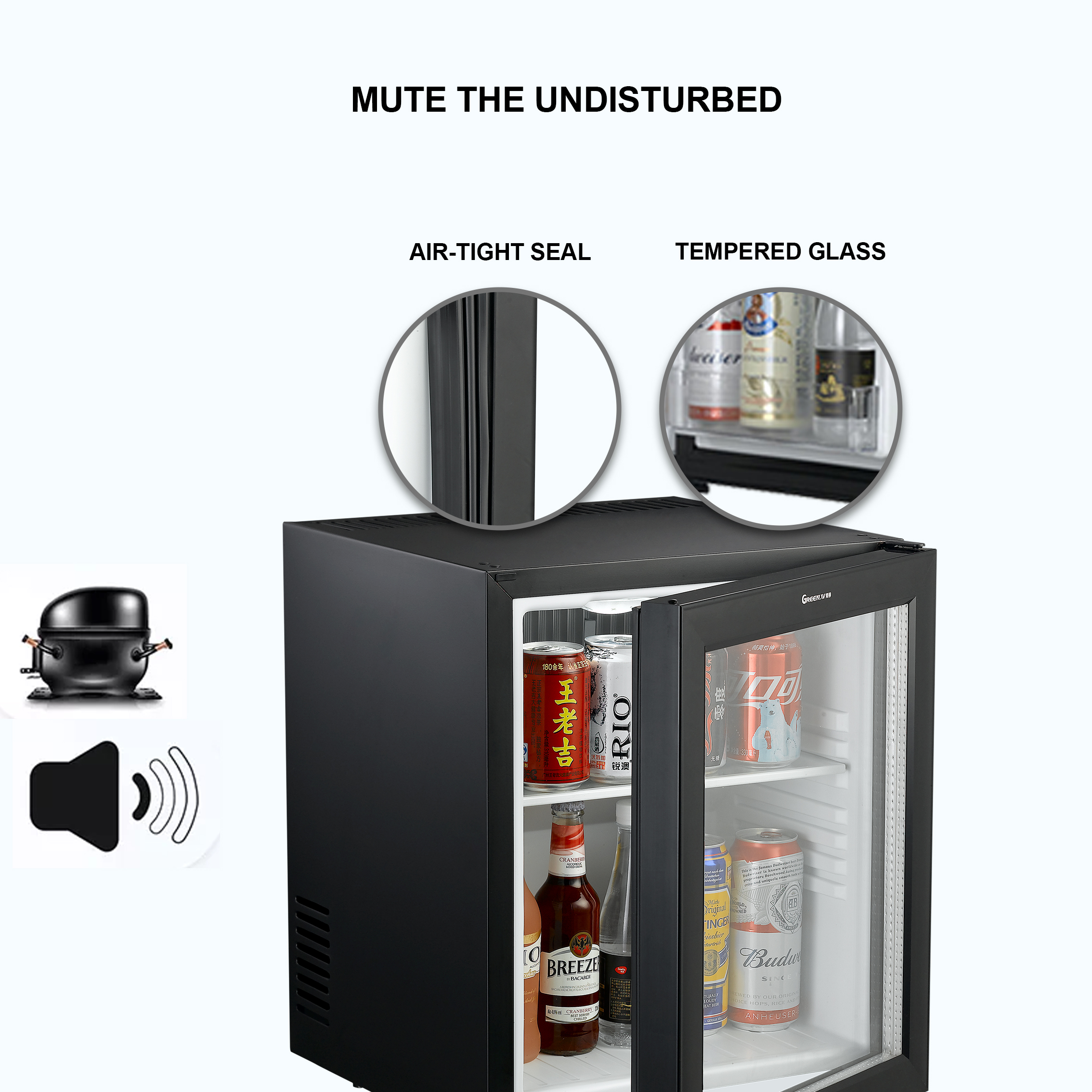 18l Wholesale 220v Colored Clear Door Home Appliance Smart Mini Electronic Fridge With Compressor 