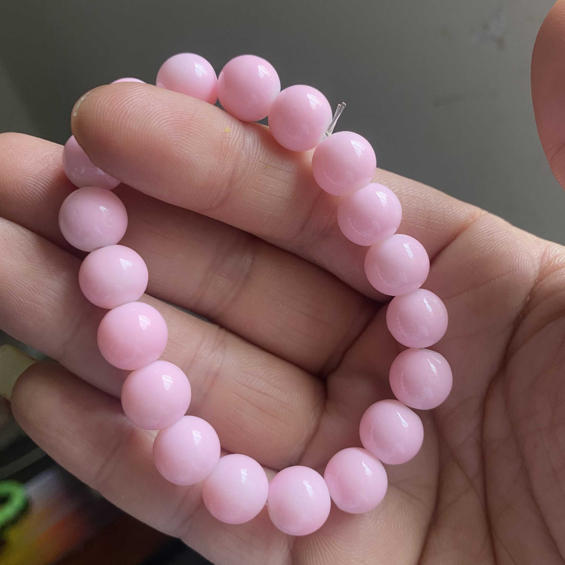 10mm Men Women Large Glass Semi-precious Stone Beaded Bracelets Custom Diy Glass Bracelets Can Add Charm For Jewelry Making 