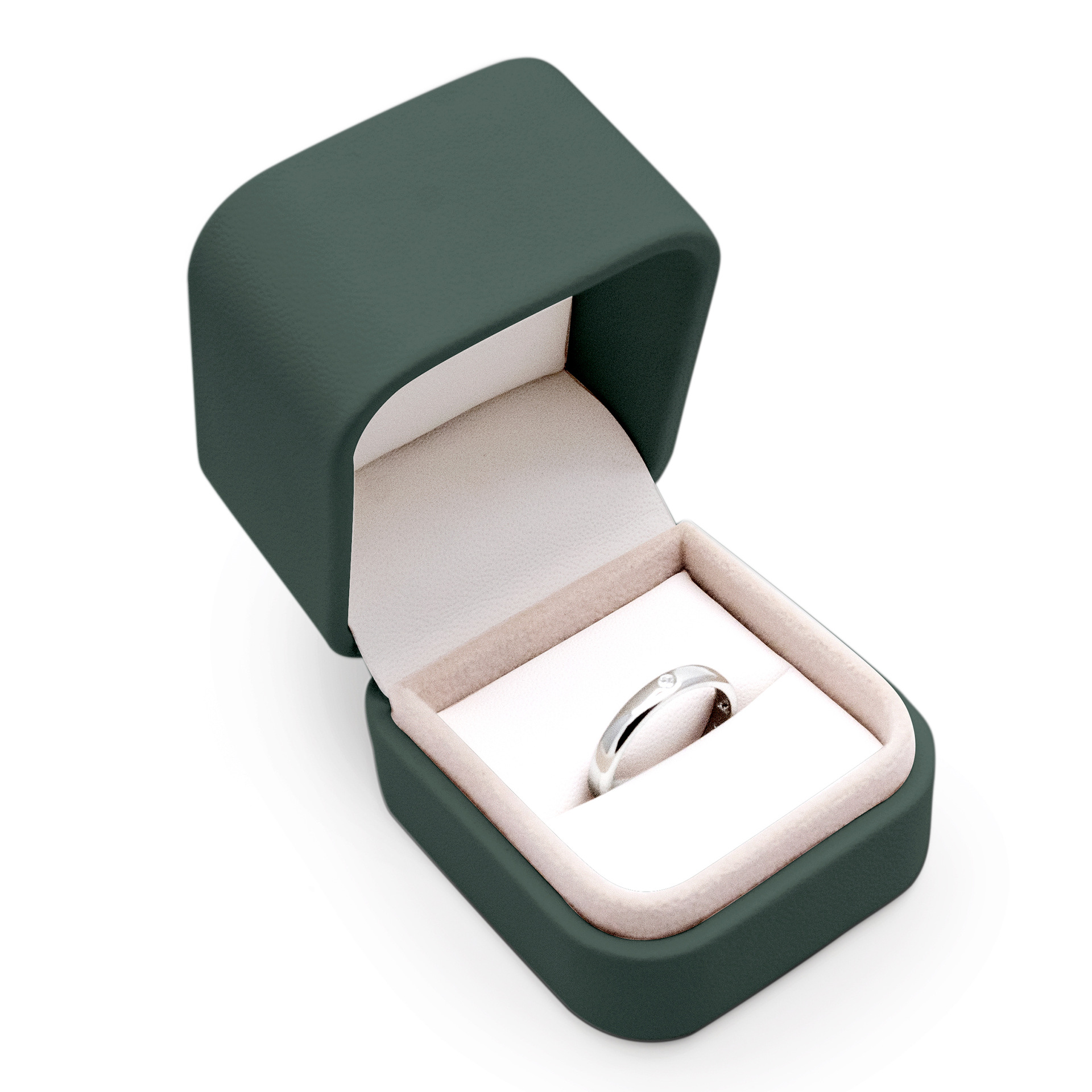 Guorui High-end Wholesale Pu Leather Round Corner Jewelry Packaging Box Custom Logo 