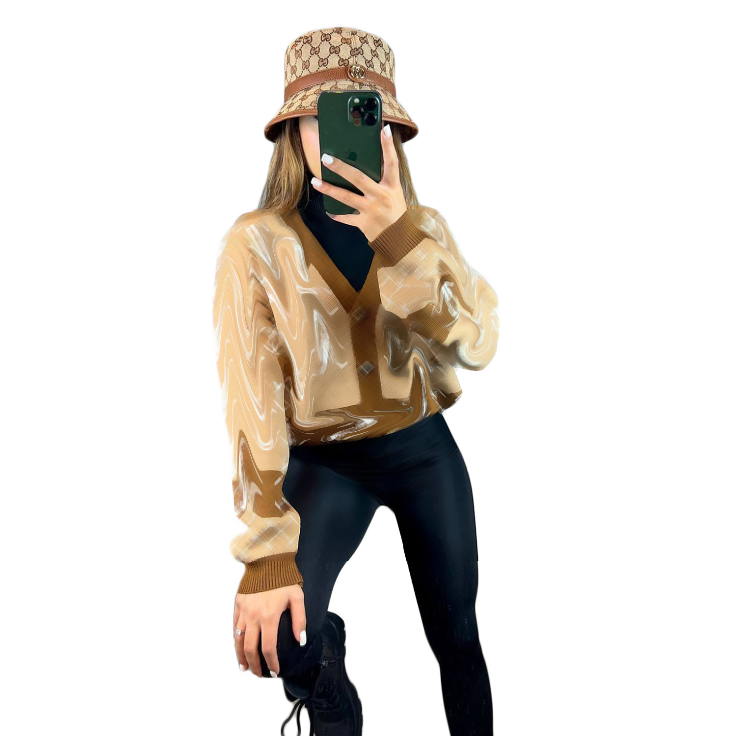 Autumn And Winter Women's Sweater Designer Womens Clothing Fashion Knit Cardigans Coat Lady Loose Sweaters