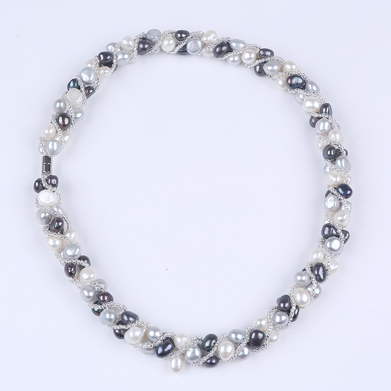 Wholesale Freshwater Pearl Jewelry Sets Necklace Bracelet Jewelry Sets 