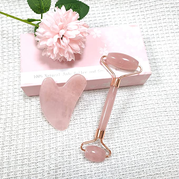 Hot Sales Skin Care Black Obsidian Face Roller Custom 100% Natural Beauty Products Facial Massager Set Jade Roller 