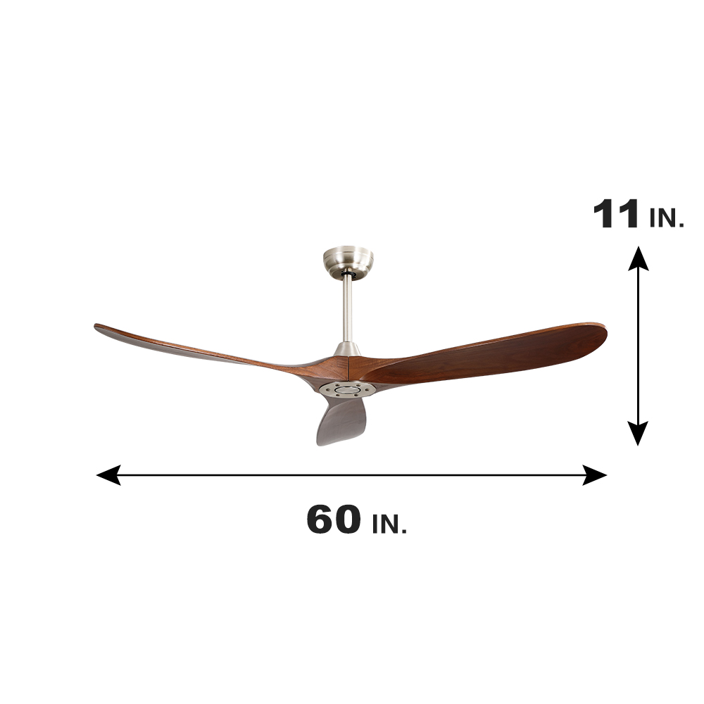 European Styles Custom Ceiling Fan Decorative Mute 3 Blade Remote Control Wood Wooden Bldc Modern Ceiling Fan For Home Hotel 