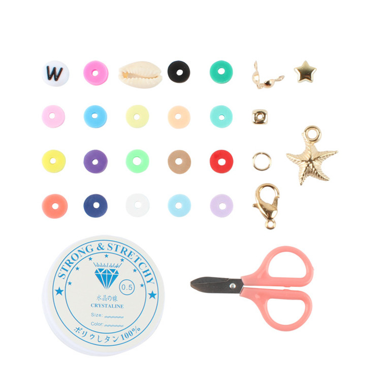 Flat Round Polymer Clay Spacer Beads For Jewelry Making Bracelets Necklace Earring Diy Clay Beads Heishi Beads Craft Kit 