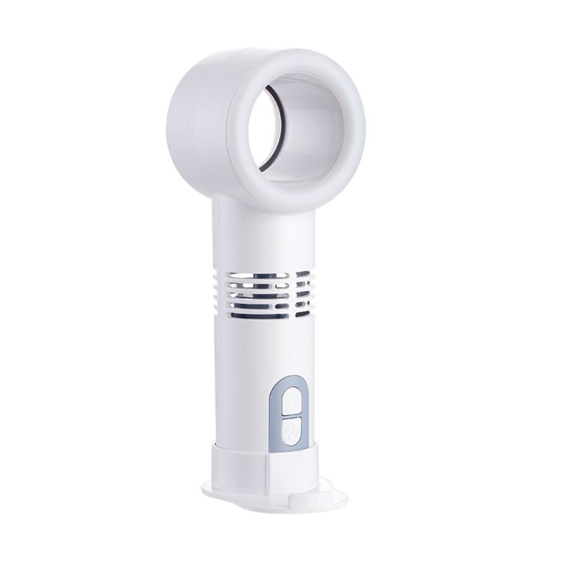 2022mini Portable Bladeless Fan With Led Night Light Usb Charging Desktop Cooling Fan Travel Electric Air Cooler For Home Office 