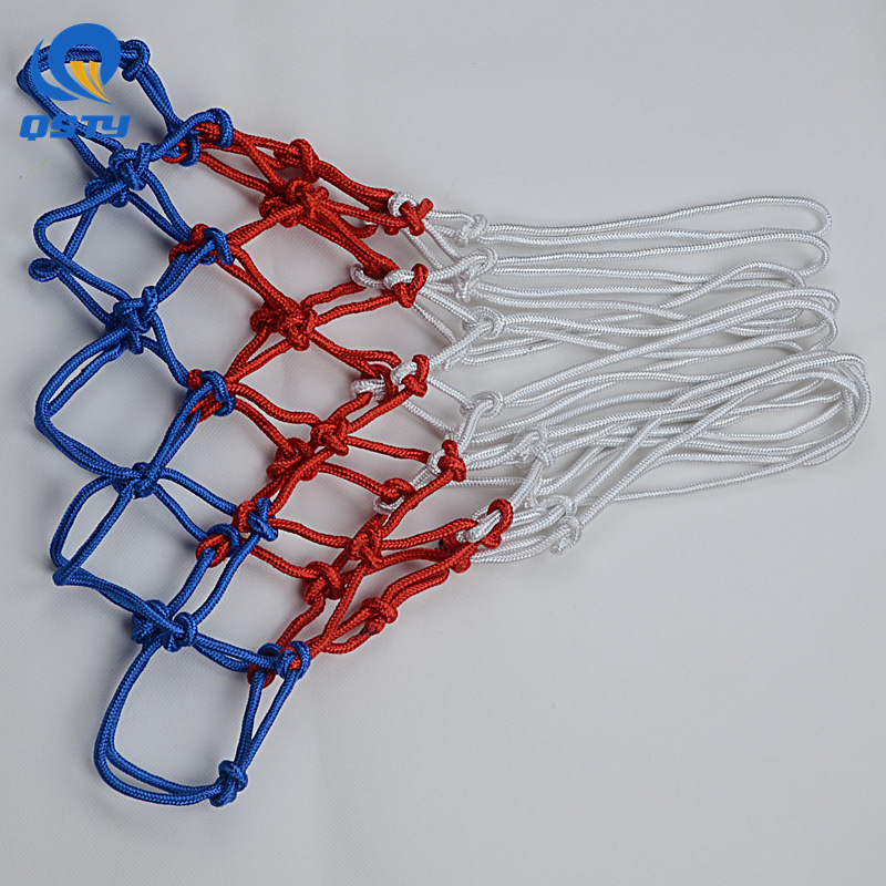 Outdoor Sports 21 Inches 6 Mm 3 Color Polyester Weaving Basketball Rim Net Used In Basketball Hoop 
