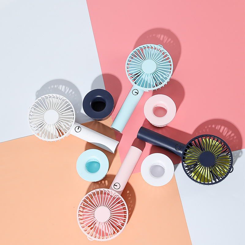 Smart Home Appliances Usb Charging Hand Fan Rechargeable Battery Operated Mini Handheld Fan With Stand Base 