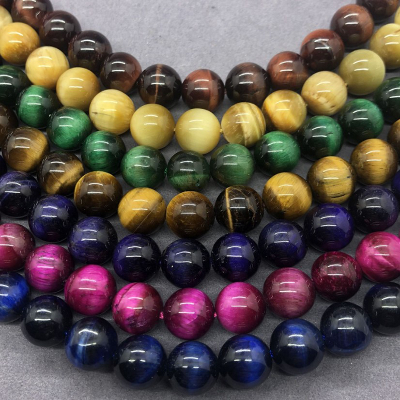 Wholesale Manufacturer Genuine High Quality Gemstone Bead Natural Tiger Eye Stone Loose Beads For Jewelry Making (ab1770) 