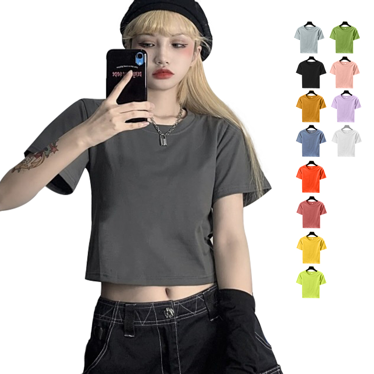 High Quality Multi Colour Trendy Softness Polyester Luxury Gym Plain Clothing Women T Shirt White T-shirt Custom Print