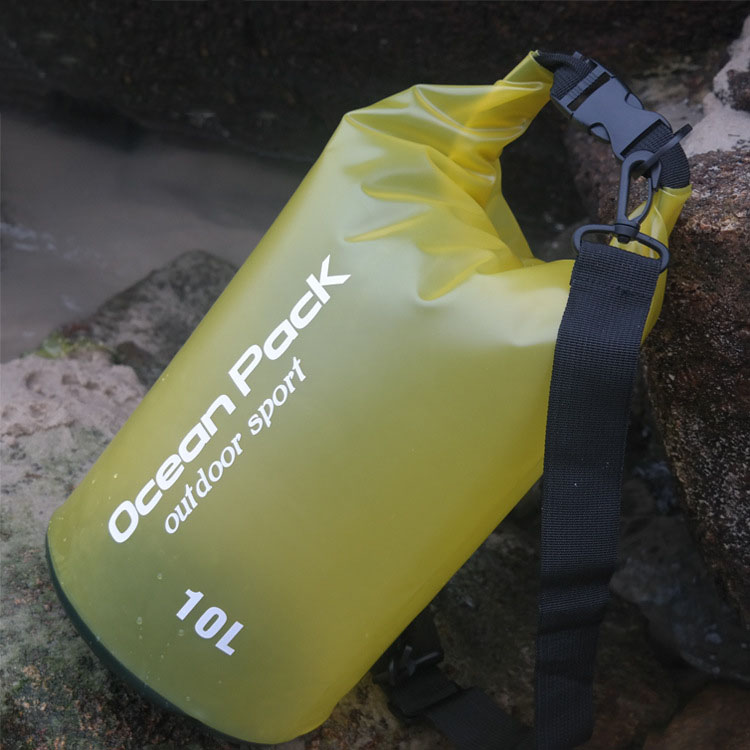 Pvc Transparent Large Capacity Outdoor Sports Hiking Camping Drifting Swimming Waterproof Dry Bag Portable Ocean Pack Water Bag 