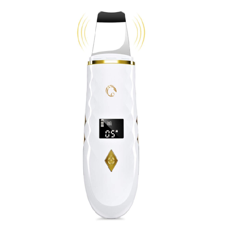 Psb Beauty Products Rechargeable Ultrasonic Face Cleaner Skin Scrubber Spatula With Lcd Display 