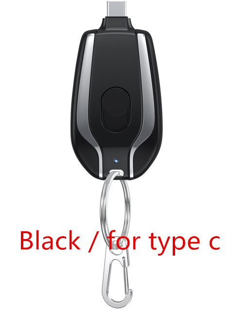 Kg018 Type C Keychain Emergency Portable Charger Power Pod Lithium External Battery Mini Power Pods Bank For Samsung For Iphone 