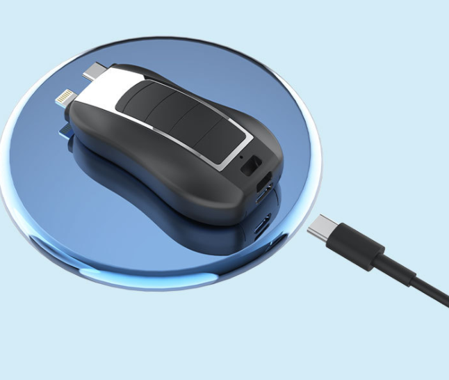 1200mah 2 In 1 Mini Key Chain Power Bank Emergency Phone Charger Type-c Camping Outdoor Keychain Power Bank For Iphone 