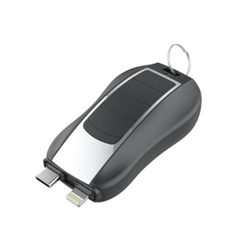 1200mah 2 In 1 Mini Key Chain Power Bank Emergency Phone Charger Type-c Camping Outdoor Keychain Power Bank For Iphone 